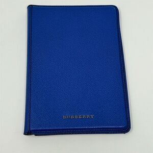 Burberry Leather iPad Mini Cover Case Sapphire Blue with Embossed Logo